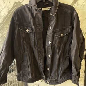 Topshop black denim jacket size 4